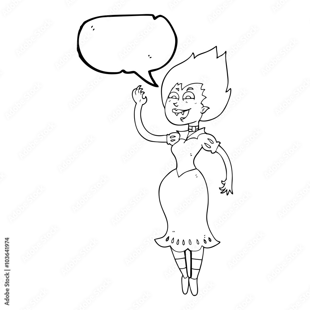 speech bubble cartoon vampire girl speech bubble cartoon vampire girl