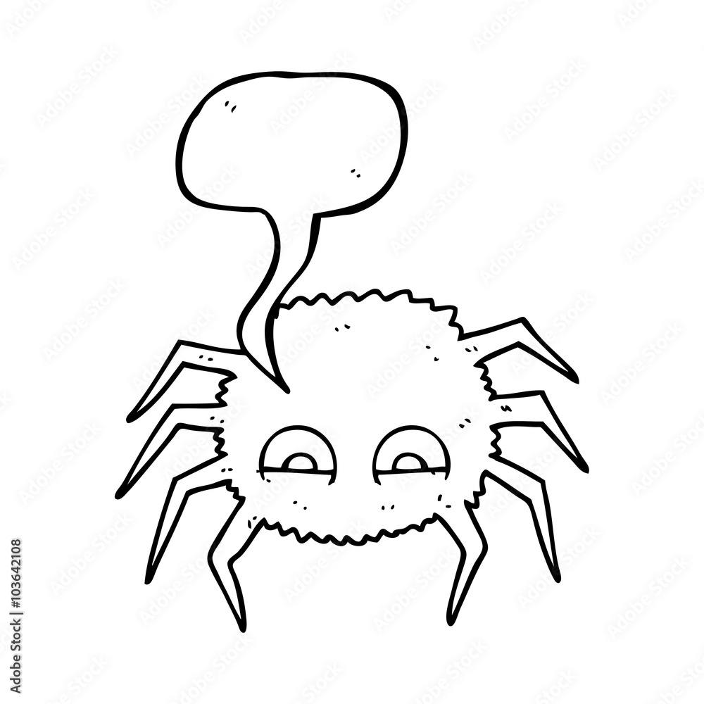 speech bubble cartoon spider speech bubble cartoon spider