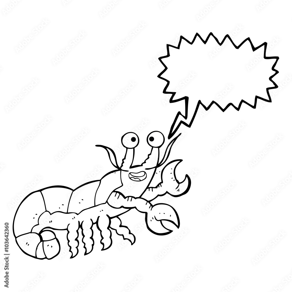 speech bubble cartoon lobster speech bubble cartoon lobster
