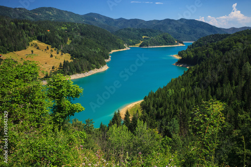 Amazing view of Zaovine lake in west Serbia