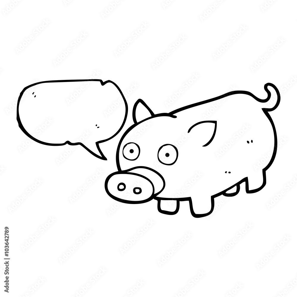 speech bubble cartoon piglet speech bubble cartoon piglet