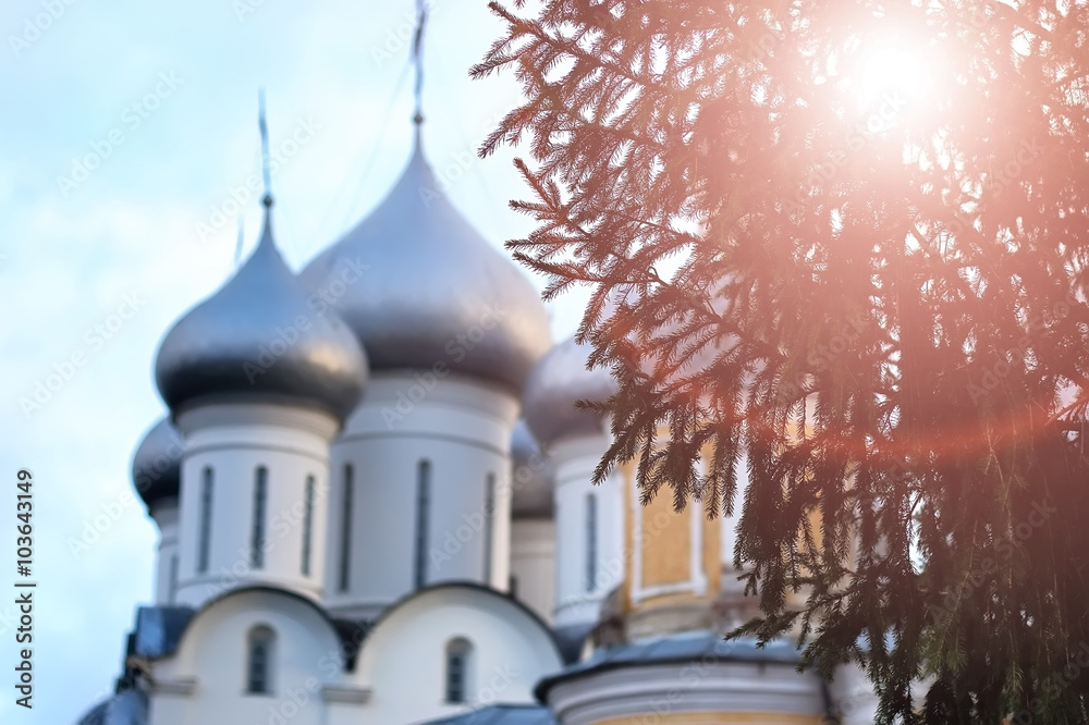 Fototapeta premium sunset ancient nordic cathedral