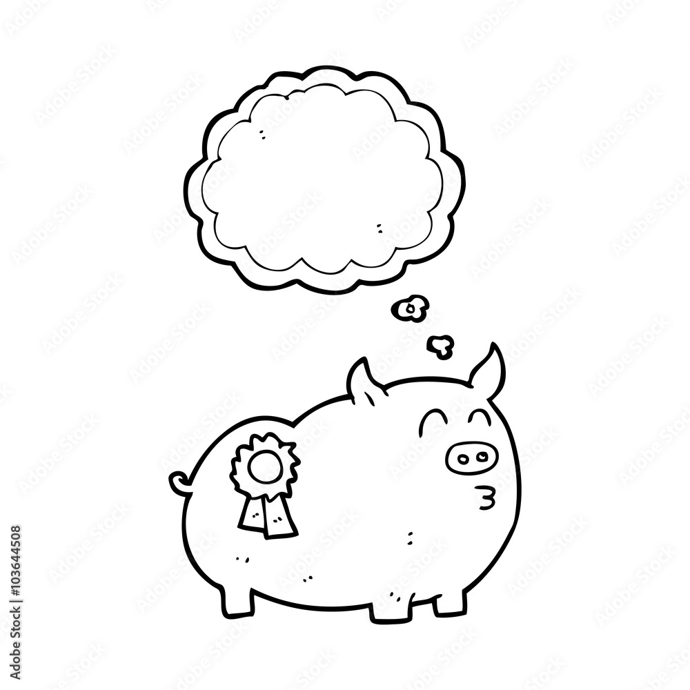 thought bubble cartoon prize winning pig thought bubble cartoon prize winning pig