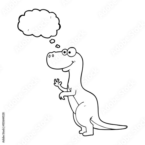 thought bubble cartoon dinosaur