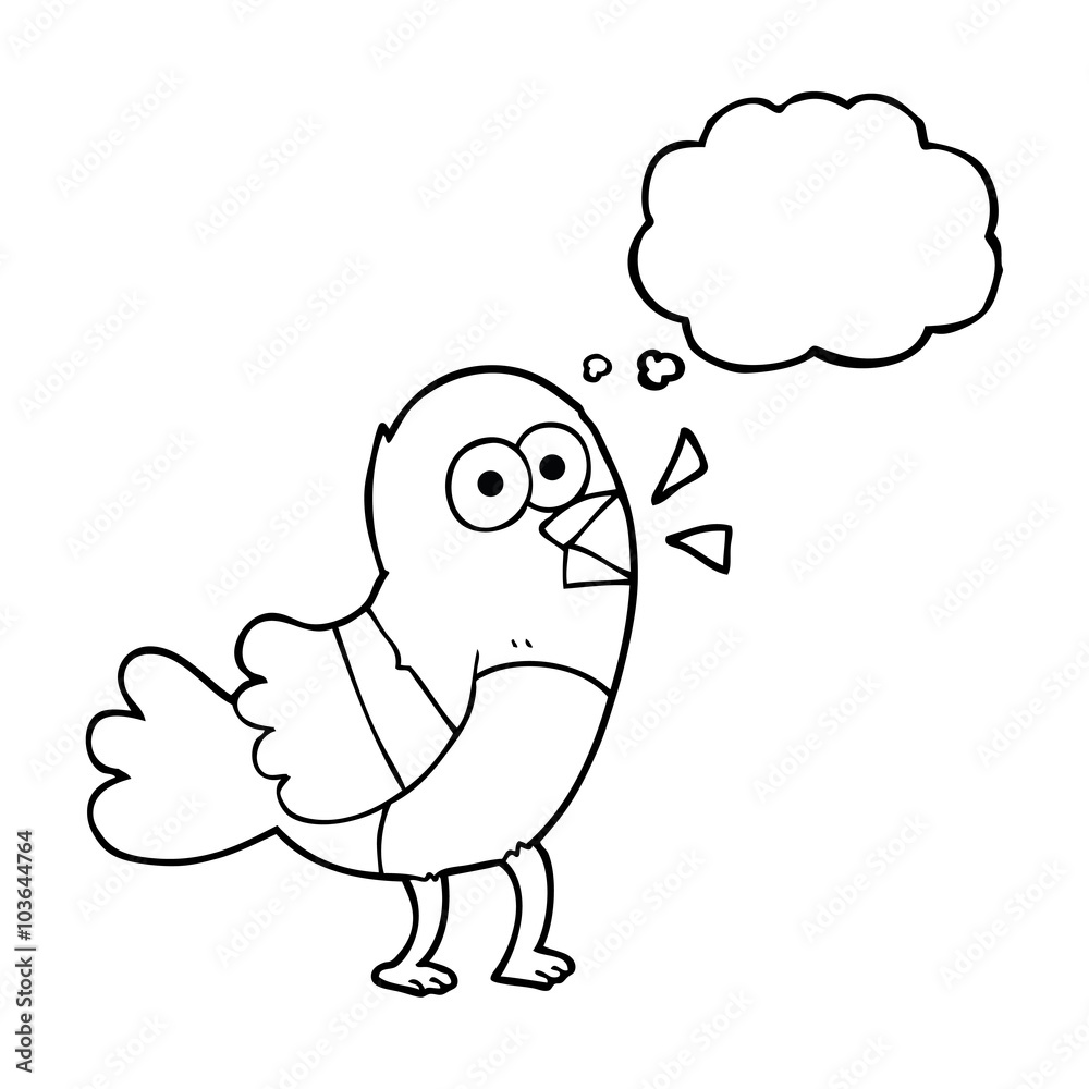 thought bubble cartoon bird thought bubble cartoon bird