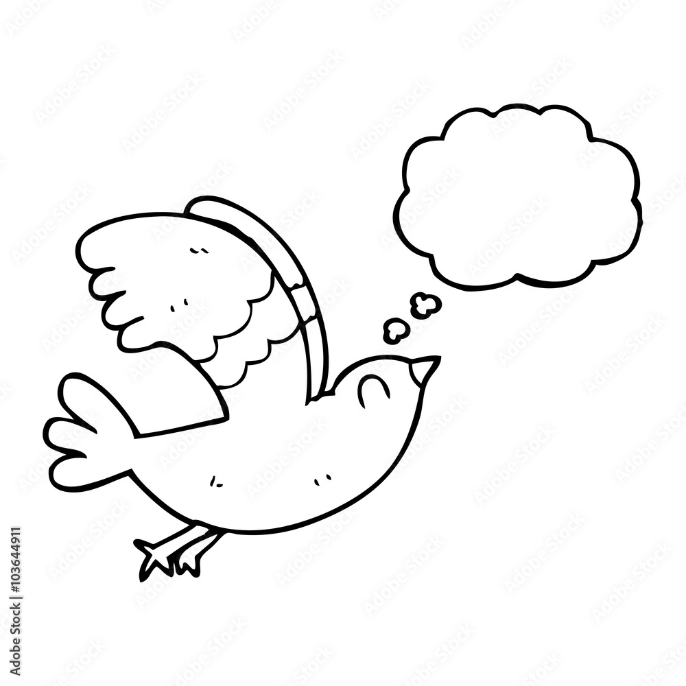 thought bubble cartoon bird thought bubble cartoon bird
