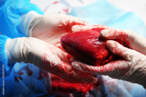 Doctor doing heart operation