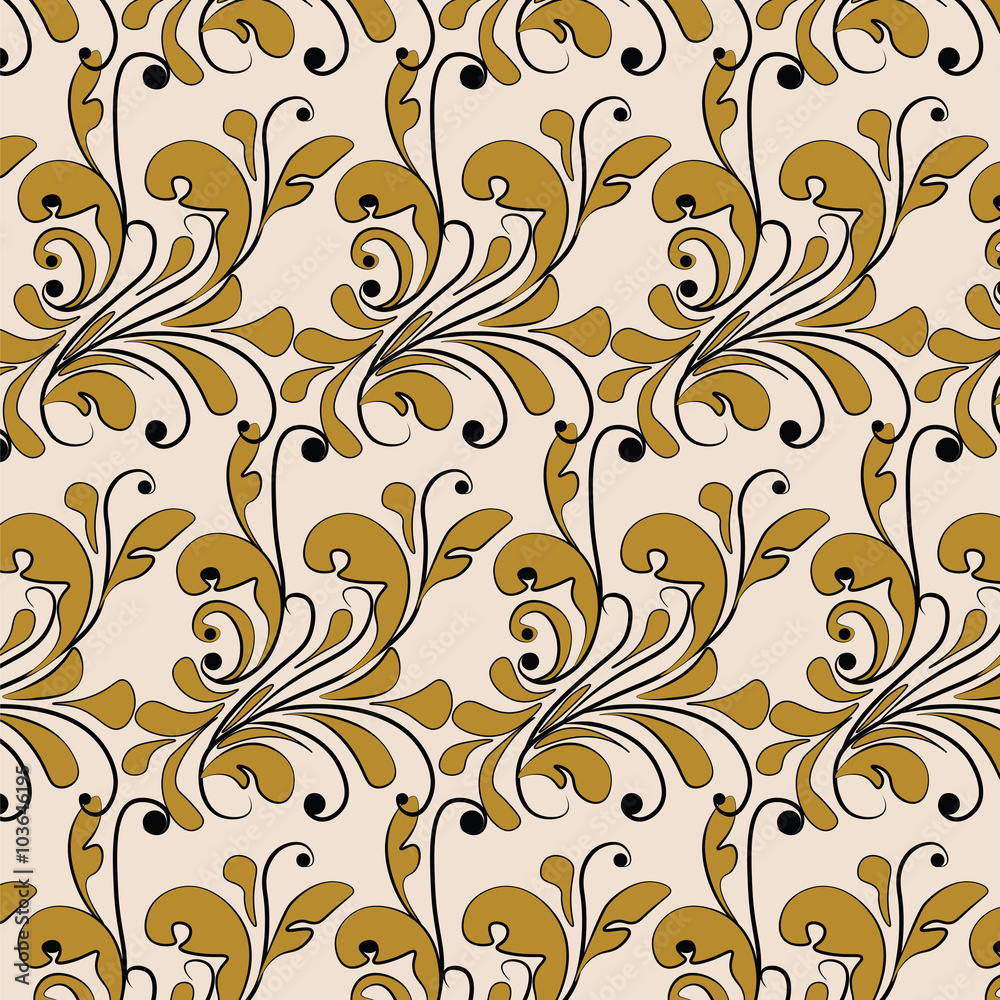Bronze Classic style ornament pattern. Vector