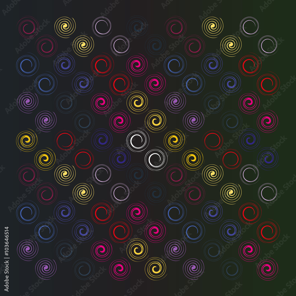 The pattern of spirals. The pattern of spirals.