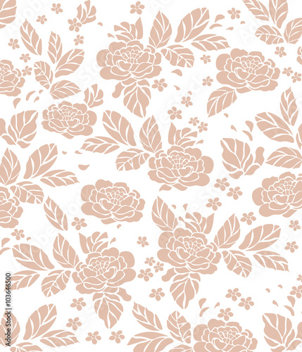 Rose pattern background texture. Vector