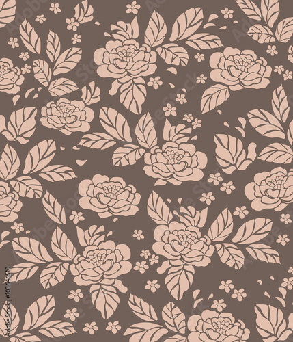 Rose pattern background texture. Vector
