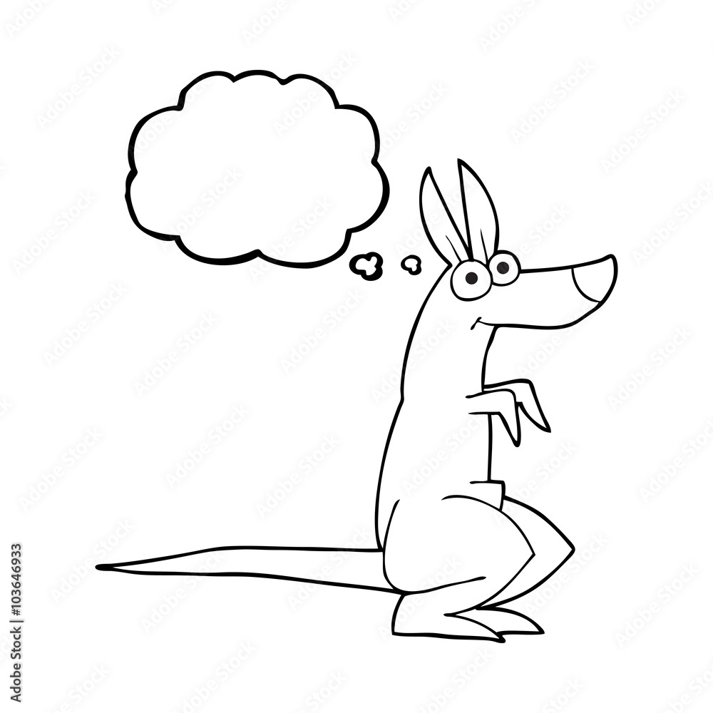 thought bubble cartoon kangaroo thought bubble cartoon kangaroo