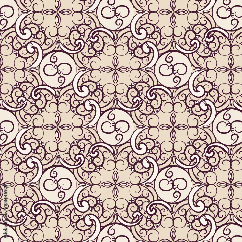 Fototapeta premium Abstract circular ornament in classic style. Vector