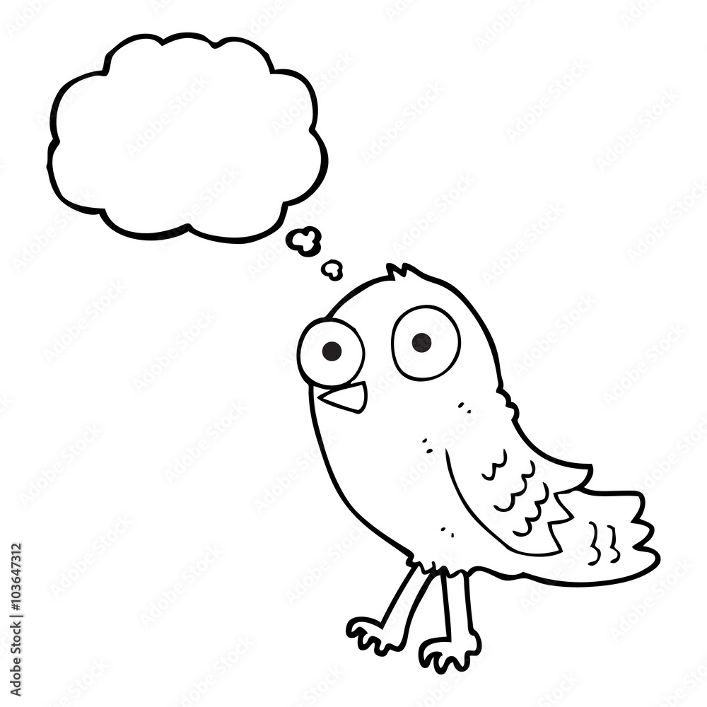 thought bubble cartoon bird thought bubble cartoon bird