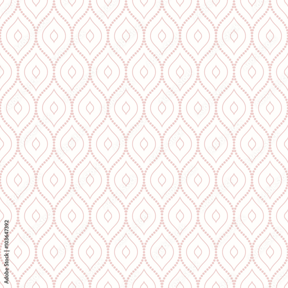 Oriental vector pink classic ornament. Seamless abstract background