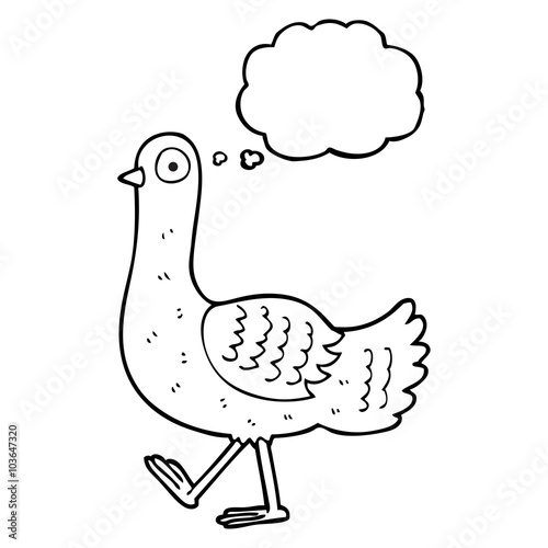 thought bubble cartoon pigeon