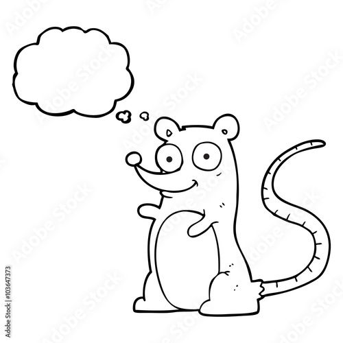 thought bubble cartoon mouse