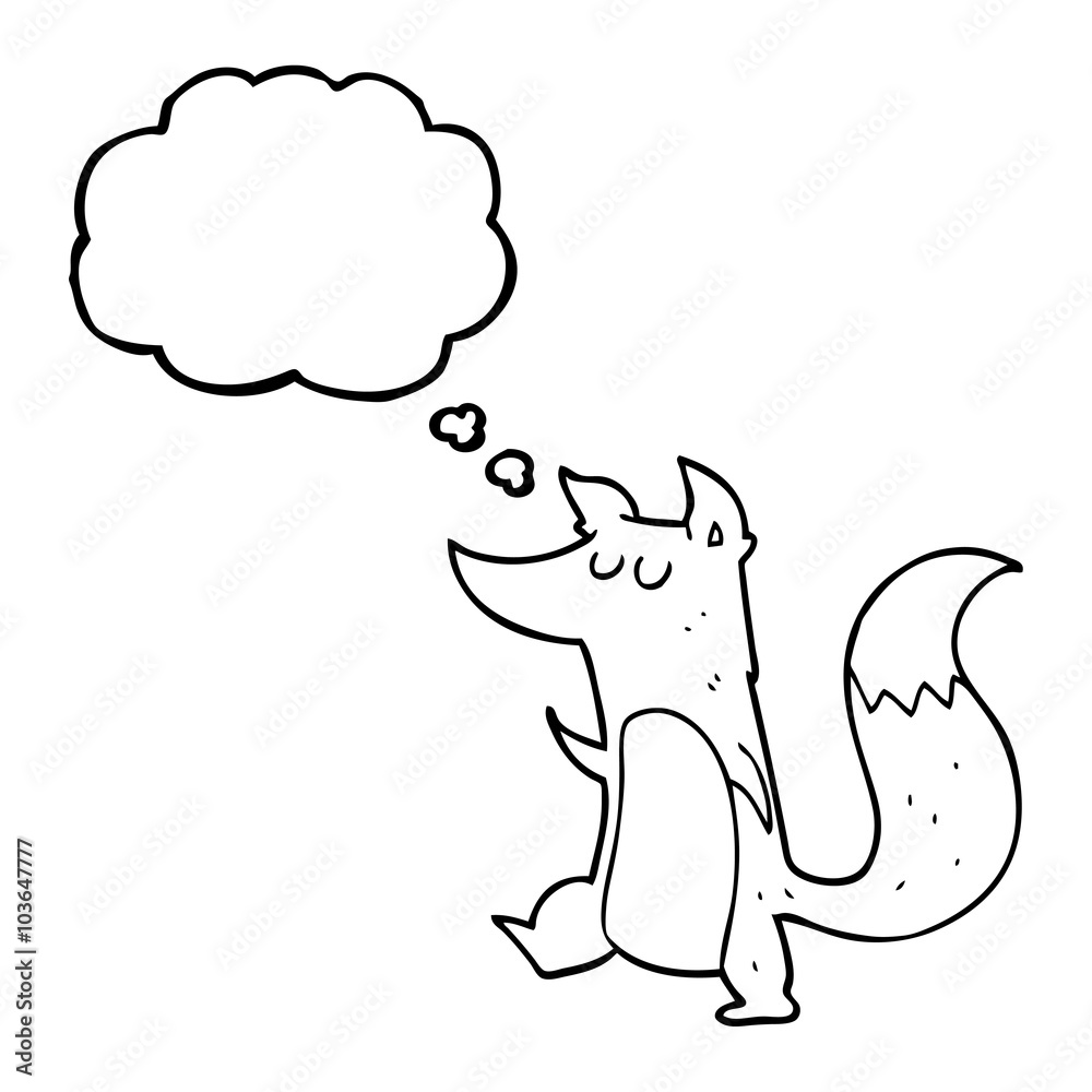 thought bubble cartoon little wolf thought bubble cartoon little wolf