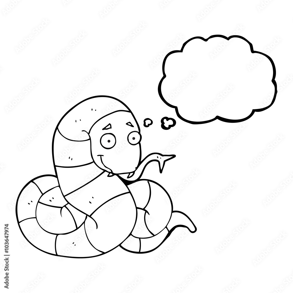 thought bubble cartoon snake