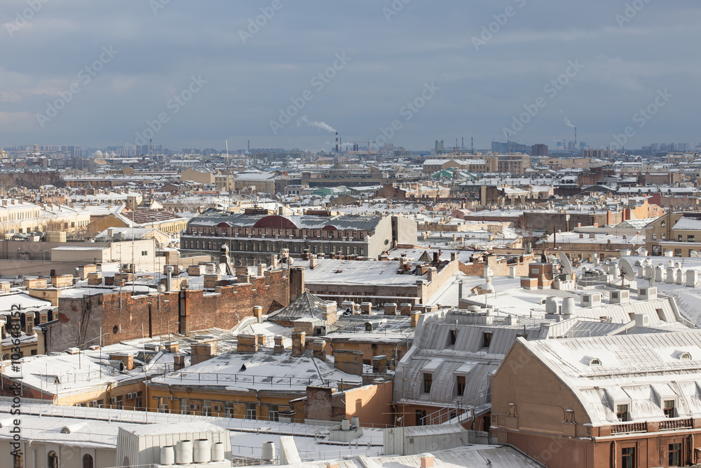 Saint-Petersburg from the colonnade of St. Isaac's Cathedral Saint-Petersburg from the colonnade of St. Isaac's Cathedral