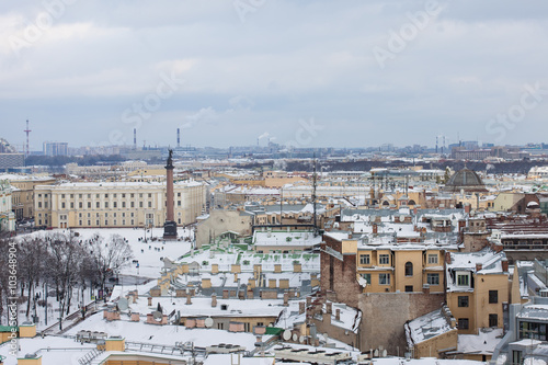 Palace square in Saint-Petersburg from the high