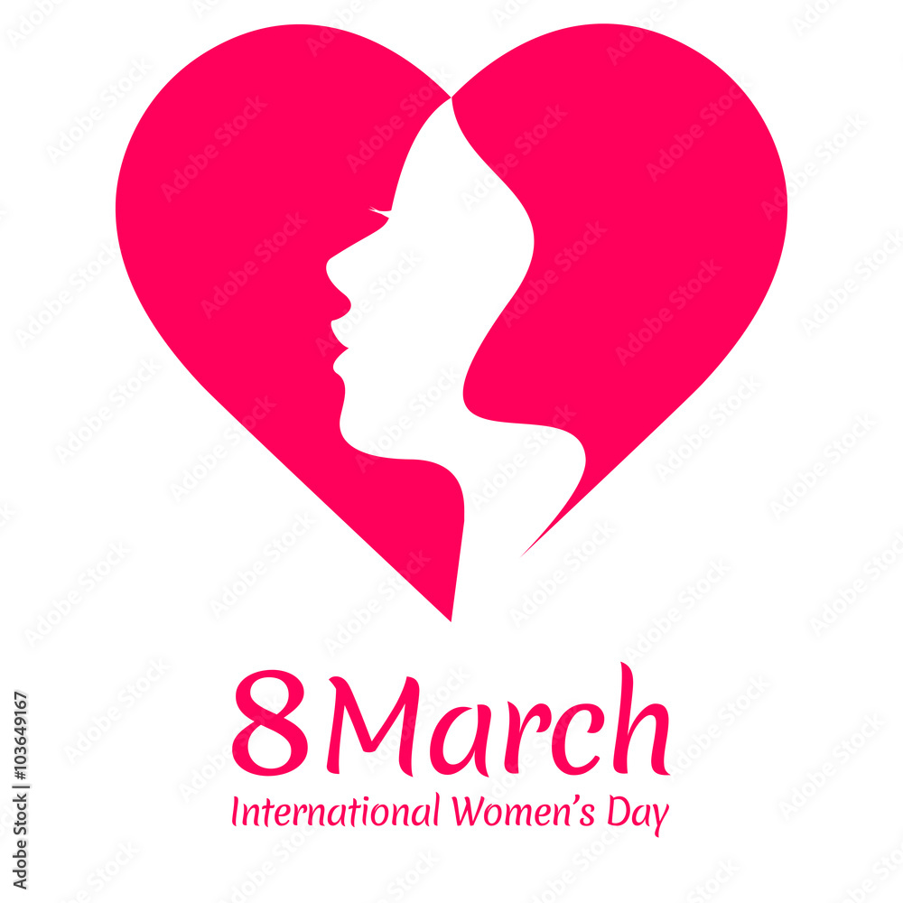 Happy Women's Day greeting card with beautiful designing 