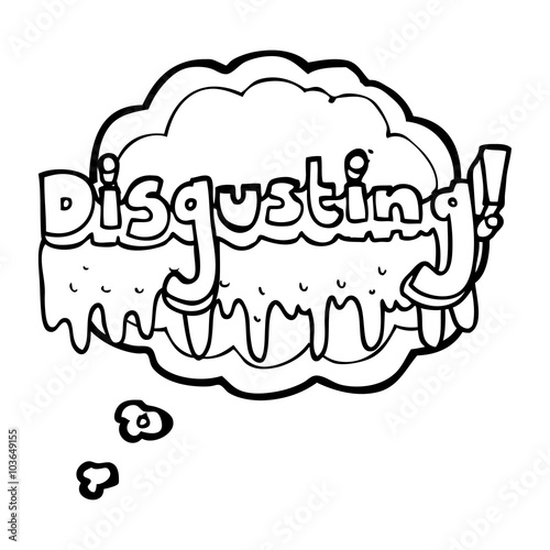 thought bubble cartoon disgusting symbol