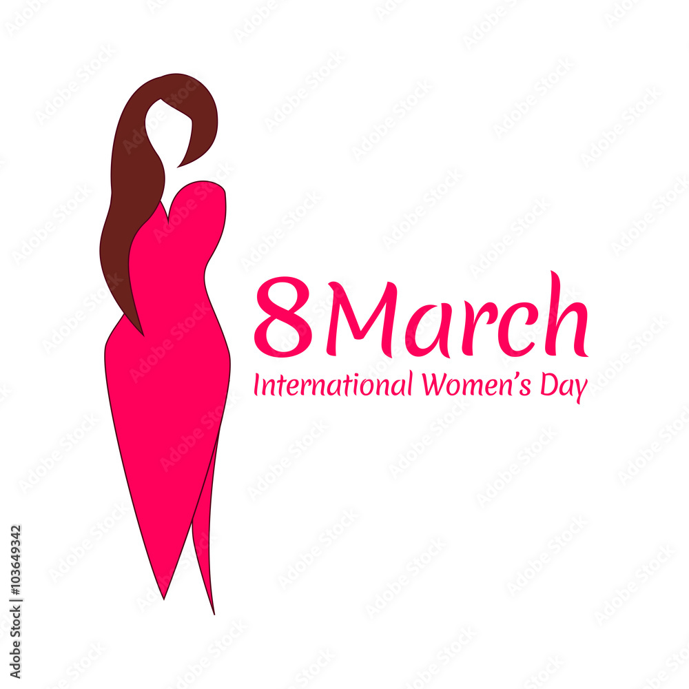 Happy Women's Day greeting card with beautiful designing Happy Women's Day greeting card with beautiful designing