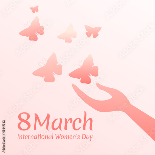 Happy Women's Day greeting card with beautiful designing 