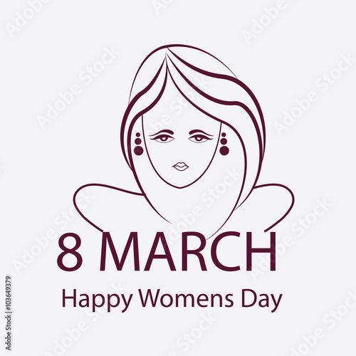 Happy Women's Day greeting card with beautiful designing 