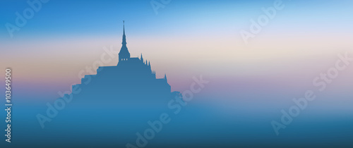 Mont St Michel - panoramique - aube