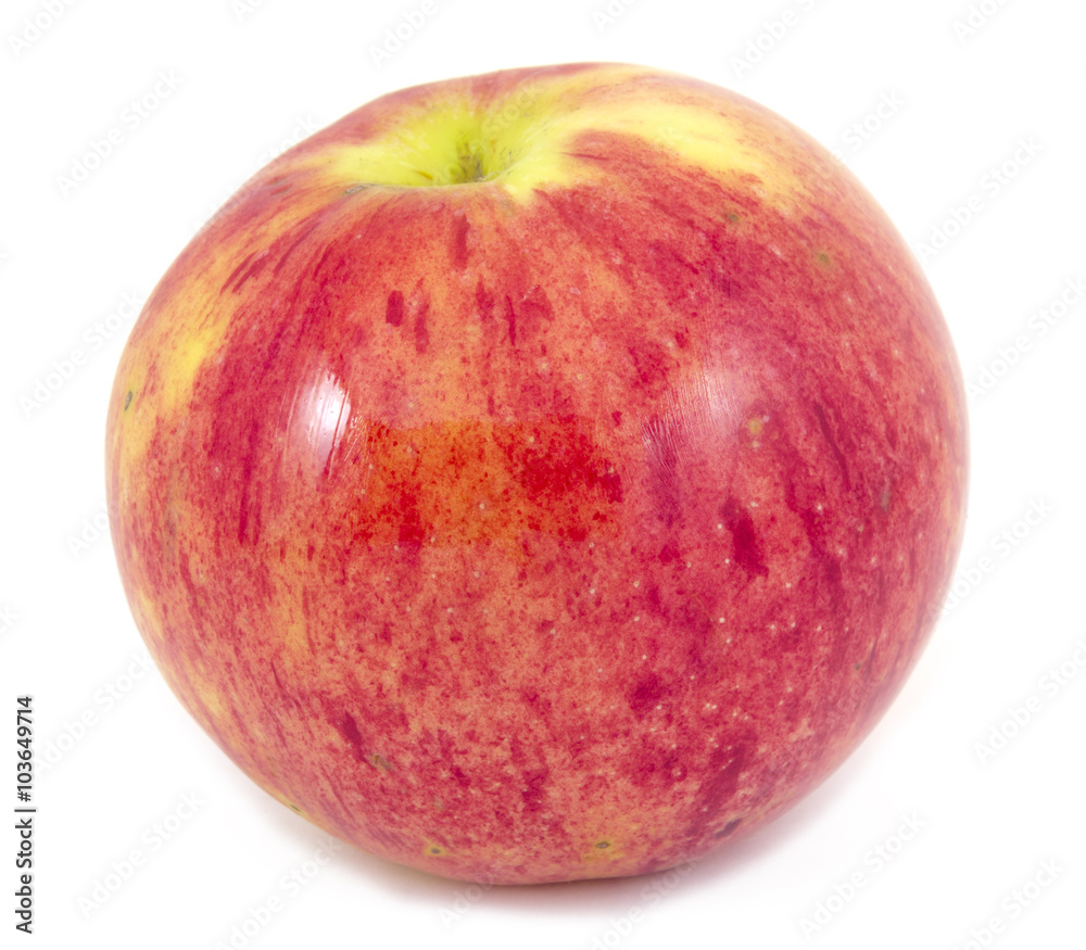 Pipe red apple on a white background Pipe red apple on a white background