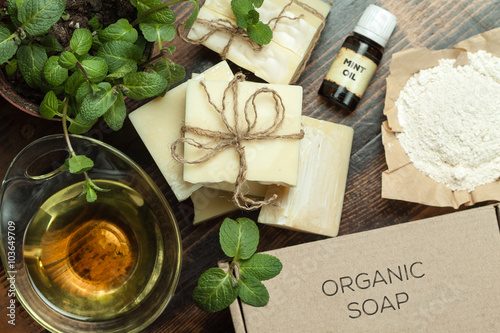 Organic handmade soap. 