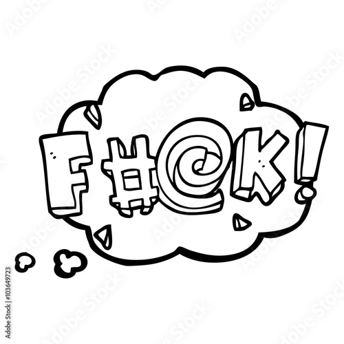 thought bubble cartoon swearword