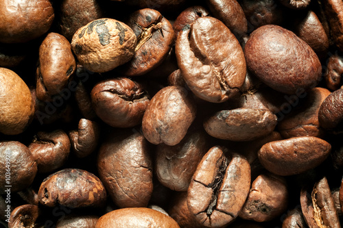 Coffee beans close-up