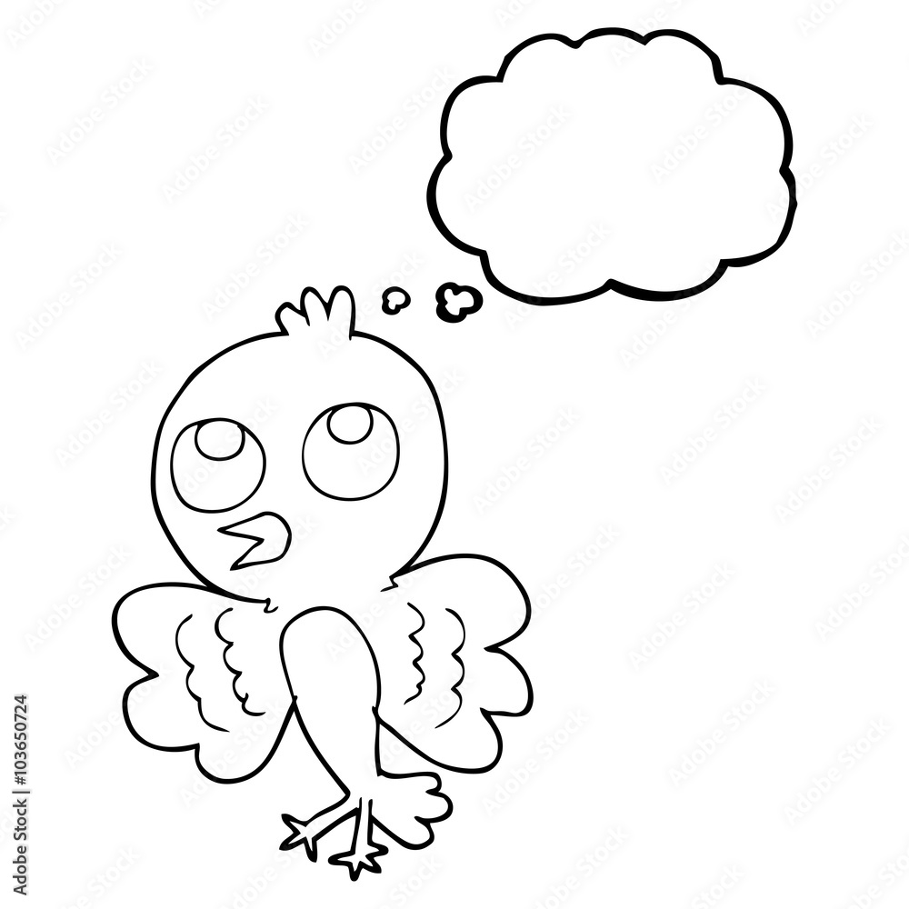 thought bubble cartoon bird thought bubble cartoon bird