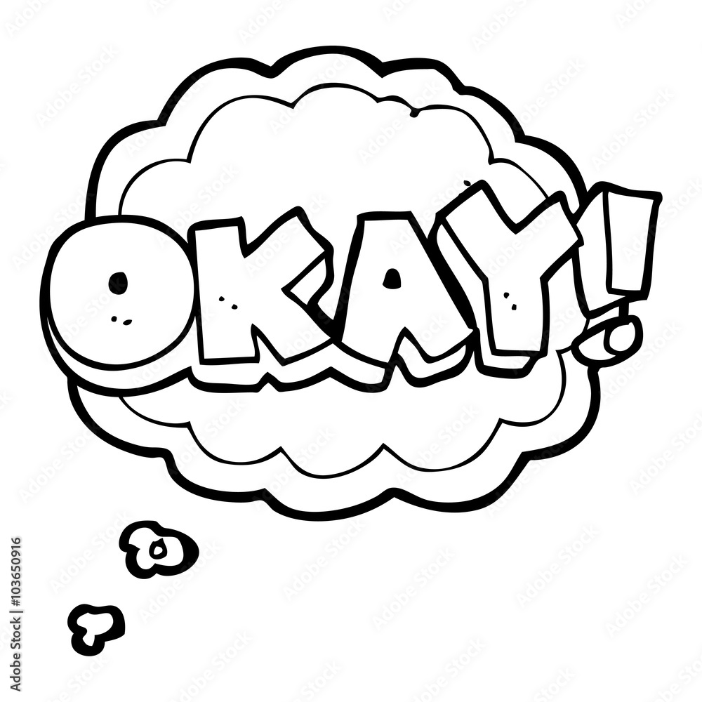 thought bubble cartoon okay symbol thought bubble cartoon okay symbol