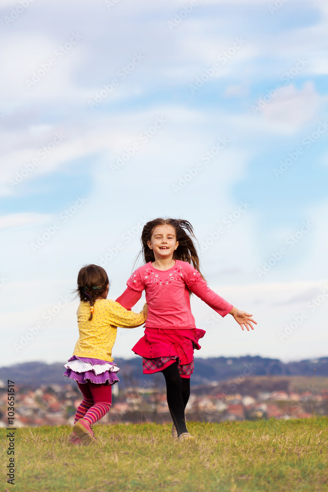 playfulness kids on field