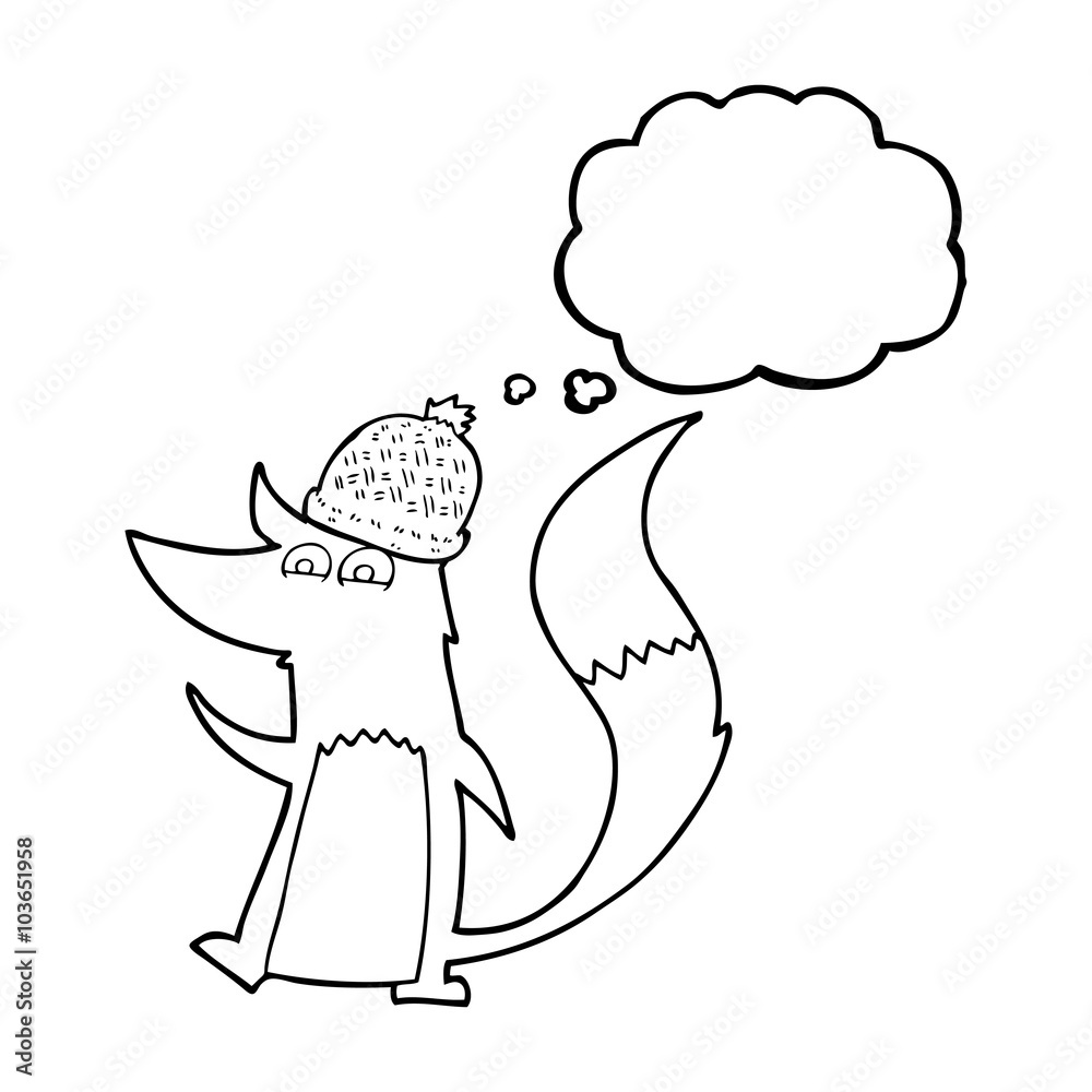 thought bubble cartoon little wolf thought bubble cartoon little wolf