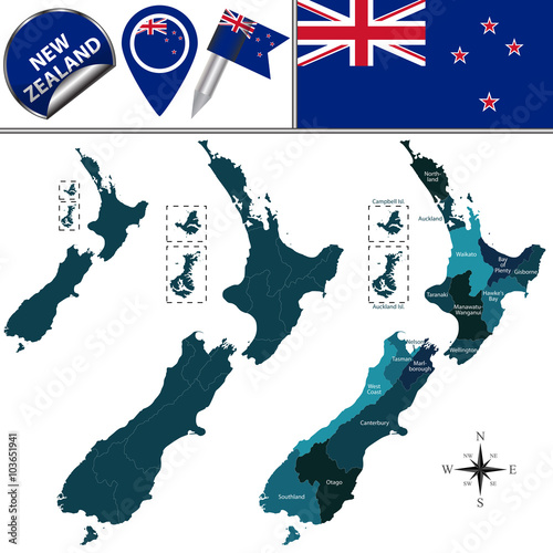 Map of New Zealand photo