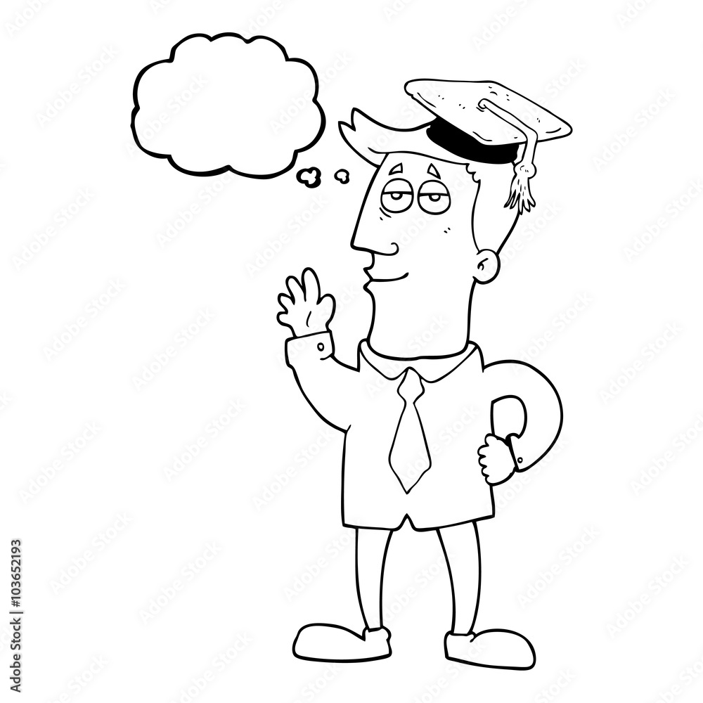 thought bubble cartoon graduate thought bubble cartoon graduate