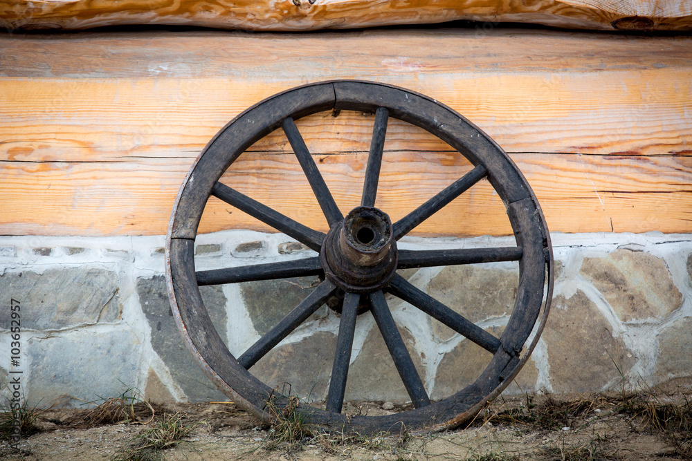 old wooden wheel