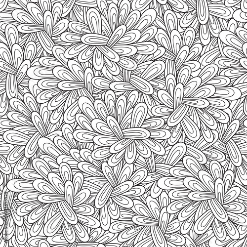 Vector seamless abstract hand-drawn pattern. Wave patterns