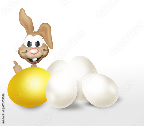 festive easter bunny golden...