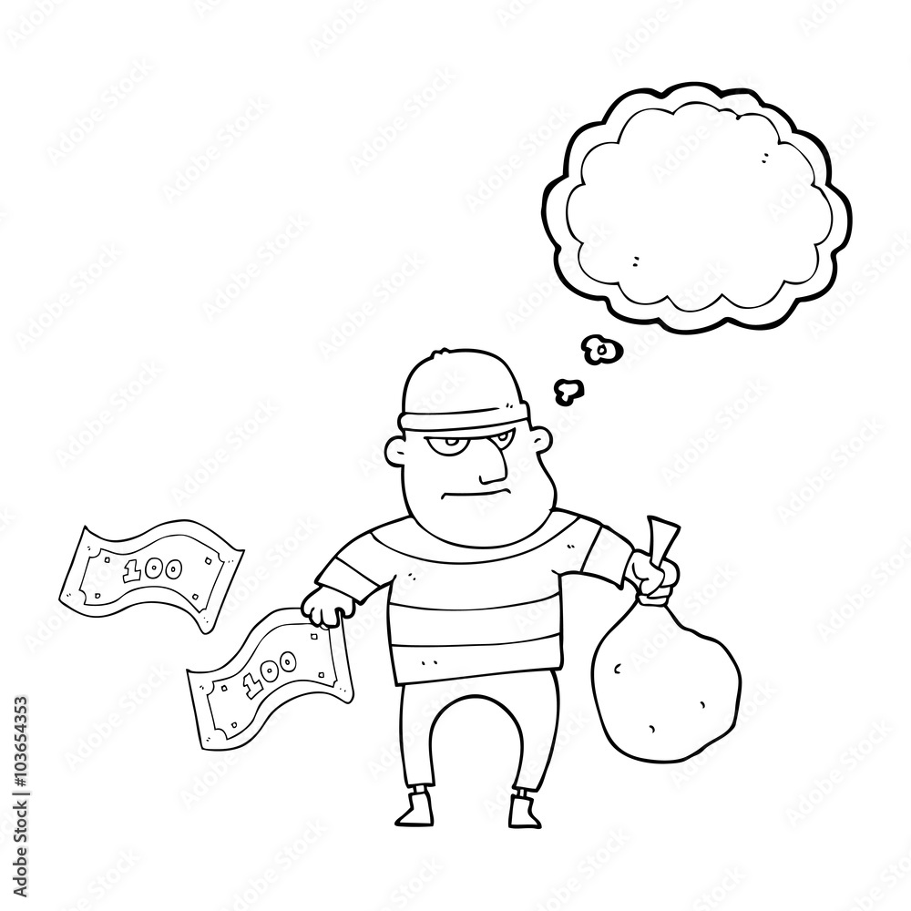 thought bubble cartoon bank robber thought bubble cartoon bank robber