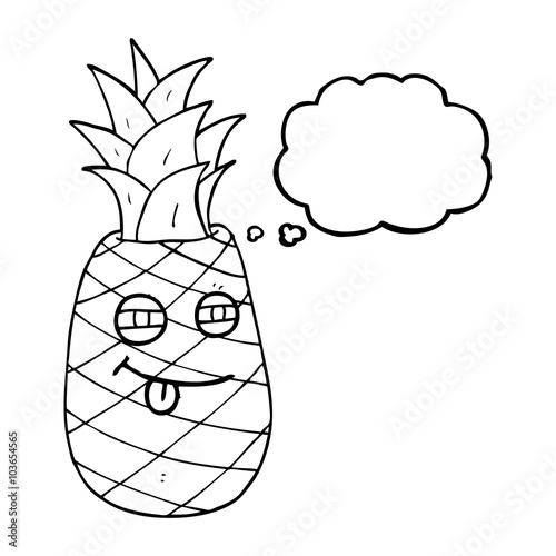 Wallpaper Mural thought bubble cartoon pineapple Torontodigital.ca