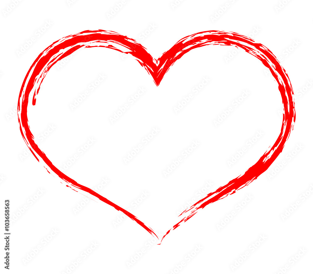 painted heart on Valentine's Day painted heart on Valentine's Day