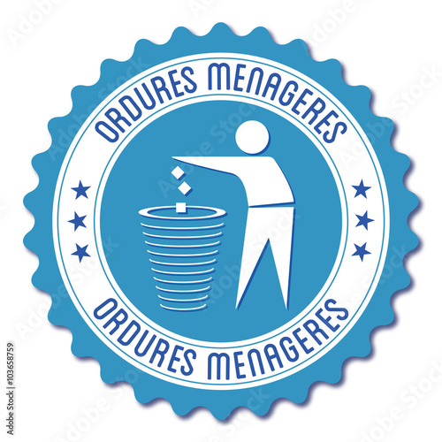 Logo ordures ménagères.