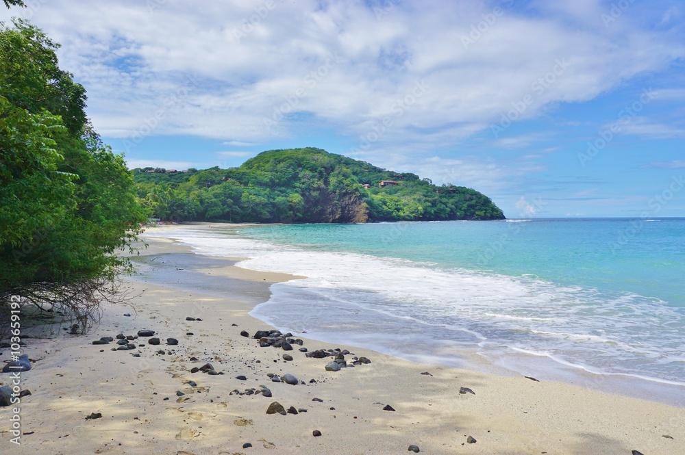 The quiet Playa Virador in Peninsula Papagayo in Guanacaste, Costa Rica