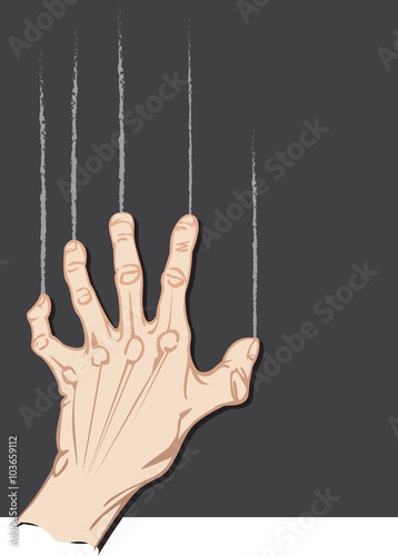 Creepy fingers clawing a blackboard or wall